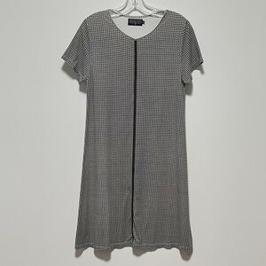 DUFFIELD LANE classic a-line casual elegant cotton stretch short sleeve dress